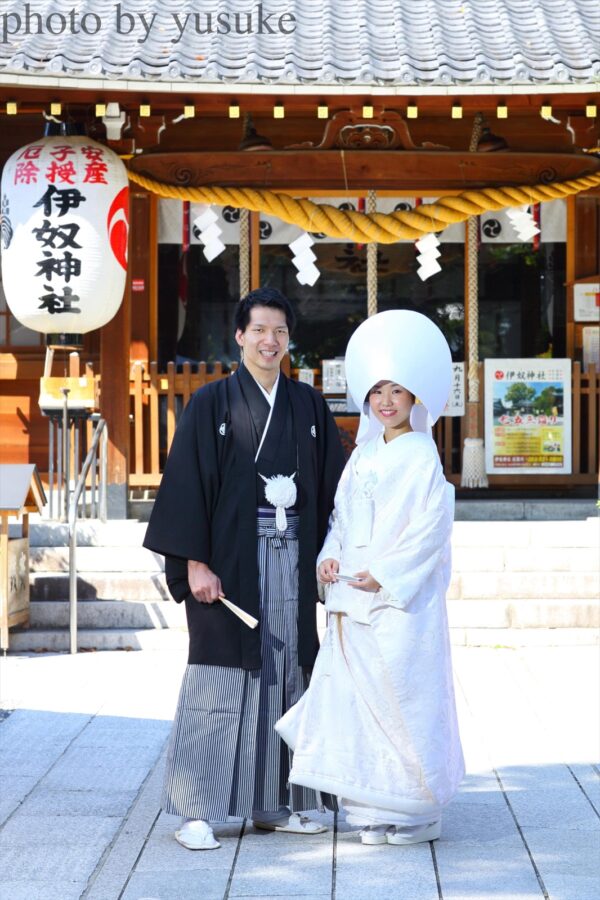 ご自宅結婚写真～氏神様　参拝～